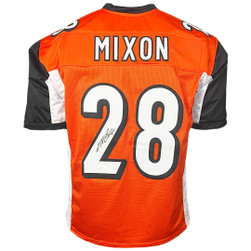 【美品】JOSEMOON JERSEY Joe Mixon Signed Cincinnati Vapor Limited Orange Football Jersey