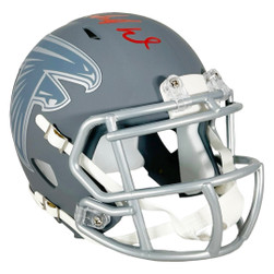 chrome alternate football helmets mini nfl falcons Deion Sanders Autographed Atlanta Flash Speed Helmet-Beck  The Jersey Source 8056548 Atlanta Falcons Slate Alternate Mini
