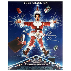 Chevy Chase Signed Christmas Vacation Movie Poster 11x17 Photo (Beckett)