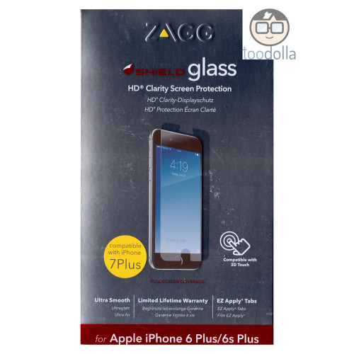 Zagg Invisible Shield Glass - Premium Tempered Glass Screen Protection - iPhone 6 and 7 Plus, Clear