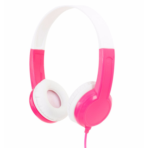 BuddyPhones Standard Headphones - volume limiting especially for Kids - Pink