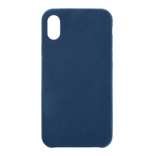 Power Support - Ultrasuede Air Jacket - Ultra thin protection case with suede like material - iPhone X, Blue