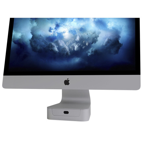 Rain Design - mBase - Aluminium desktop stand with integrated drawer for iMac 27 inch and iMac Pro, Space Grey