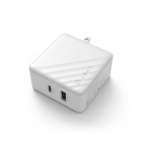 Adam Elements - Omnia P5 - USB-C and USB-A wall charger with Power Delivery and Qualcomm Quick Charge technologies, White