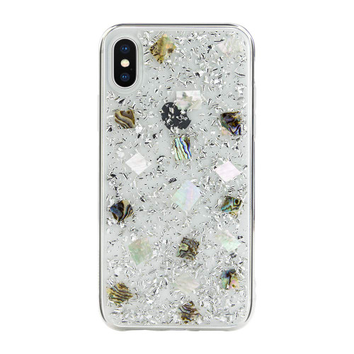 Switcheasy Flash protection case with real seashell elements - iPhone XS Max - Conch Silver