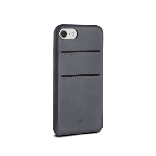 Twelve South Relaxed Leather - genuine burnished leather case with pockets - for iPhone 7/8, Earl Grey