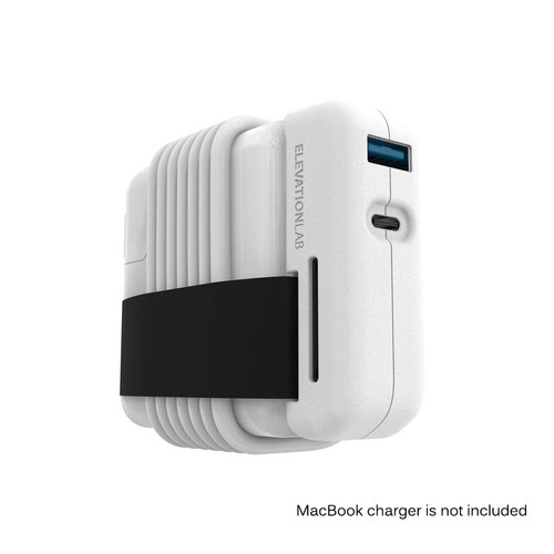 ElevationLab Elevation Hub – MacBook Charger cable organiser with SD card reader and USB 3.0, White