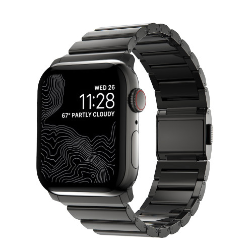 Nomad Stainless Steel Band for Apple Watch 44/45/46/49 mm, Graphite