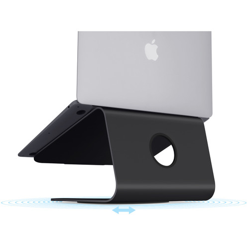 Rain Design mStand 360 - aluminium desktop swivel stand for Apple MacBook - Black
