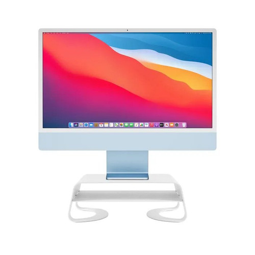 Twelve South Curve Riser desktop stand for iMac and external displays, White