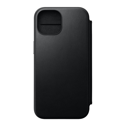 Nomad Modern Leather Folio Case -  with card and cash storage - iPhone 15, Black