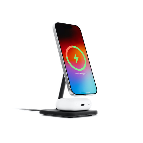 Twelve South - HiRise 2 Deluxe - 2-in-1 Qi2 charger - Black 