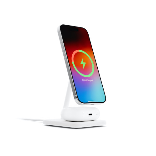 Twelve South - HiRise 2 Deluxe - 2-in-1 Qi2 charger - White