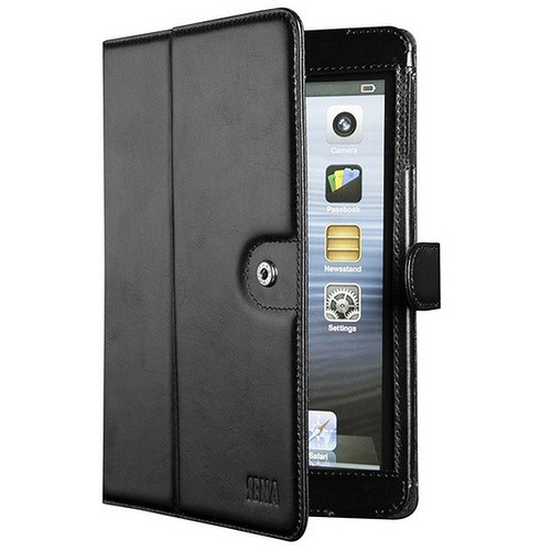 Sena Folio Case with stand - Genuine Premium Leather - iPad Mini, Black
