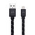 Just Mobile AluCable Flat Braided - premium lightning connector cable with aluminium connectors, 1.2 metres - Black