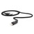 MOS Spring Charge and Sync Lightning Cable - Aluminium heads and and braided cotton cable - 90cm, Black