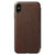 Nomad Horween Leather Rugged Tri-Folio Wallet case - card and cash slots - iPhone XS Max, Rustic Brown