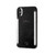 LuMee Duo Vibes - case with front and back facing lights and music activated strobe lighting - iPhone X/XS, Black Glitter