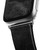 Nomad Horween Genuine Leather Modern Strap for Apple Watch 40/41mm, Black with Silver hardware
