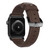Nomad Traditional Strap - Genuine Leather Strap for Apple Watch 44/45/46/49mm, Rustic Brown with Black hardware