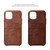 Sena Snap On Wallet Case - genuine leather case with card pockets - iPhone 11 Pro, Cognac Brown