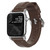 Nomad Traditional Strap - Genuine Leather Strap for Apple Watch 44/45/46/49mm, Rustic Brown with Silver hardware