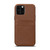 Sena Snap On Wallet Case - genuine leather case with card pockets - iPhone 13 Pro Max, Brown