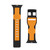 UAG Urban Armor Gear Civilian Watch Strap – Silicone with stainless steel hardware for Apple Watch - 42/44/45mm, Black/Orange