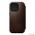 Nomad Modern Folio Case -  Horween Leather  with card and cash storage - iPhone 14 Pro, Brown
