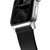 Nomad Modern Band Horween Leather for Apple Watch 45/46/49mm, Black with Silver Hardware