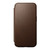 Nomad Modern Leather Folio Case -  with card and cash storage - iPhone 15, Brown