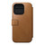 Nomad Modern Leather Folio Case -  with card and cash storage - iPhone 15 Pro, English Tan