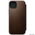 Nomad Modern Leather Folio Case -  with card and cash storage - iPhone 15 Plus, Brown