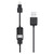 Scosche Smartstrike - 2 in 1 Charge & Sync Cable for Lightning and micro USB Devices, Black