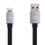Just Mobile AluCable Flat - premium lightning connector cable with aluminium connectors, 1.2 metres - Black/Grey