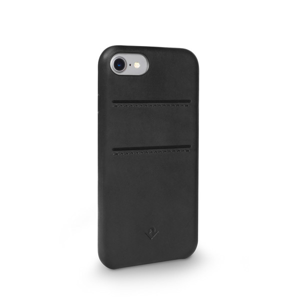 Twelve South Relaxed Leather - genuine burnished leather case with pockets - for iPhone 7/8, Black