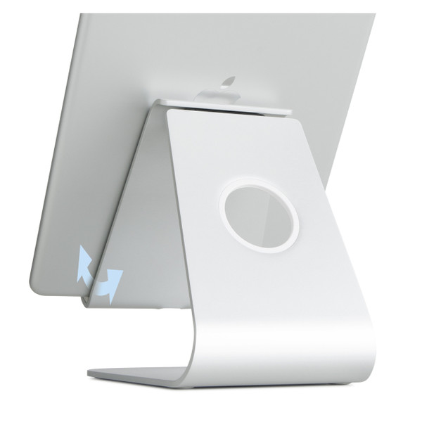 Rain Design mStand Tablet Plus - angle adjustable aluminium desktop stand for all iPads, Silver