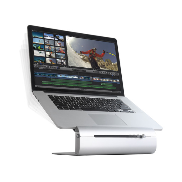 Rain Design iLevel2 - height adjustable aluminium desktop stand for Apple MacBook and MacBook Pro - Silver
