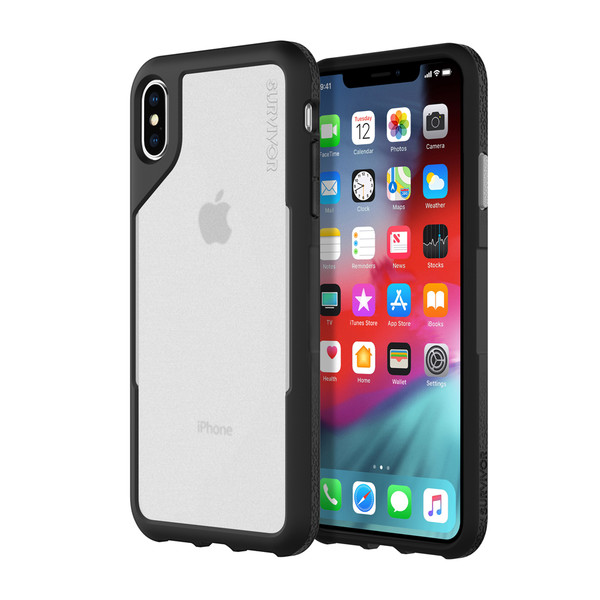 Griffin Survivor Endurance Case - lightweight ultra slim protective case - iPhone XS Max, Black/Grey