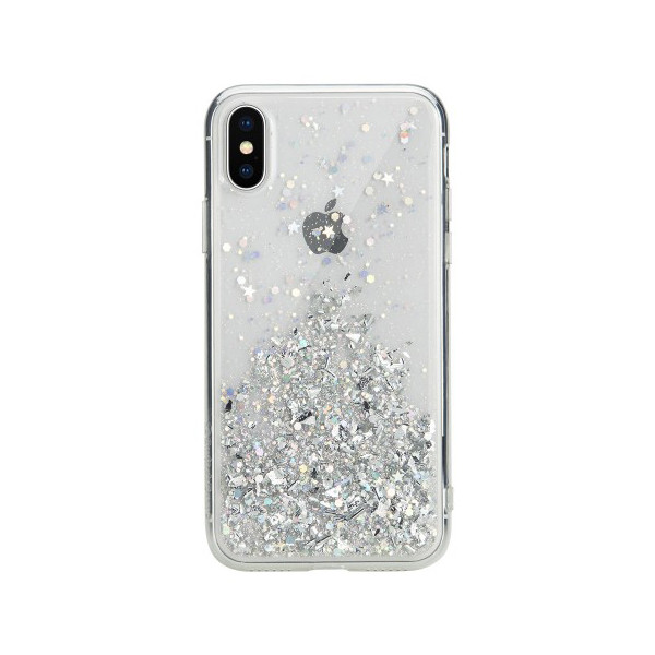 Switcheasy Starfield protection case with Glitter Foil Elements - iPhone XS - Ultra Clear