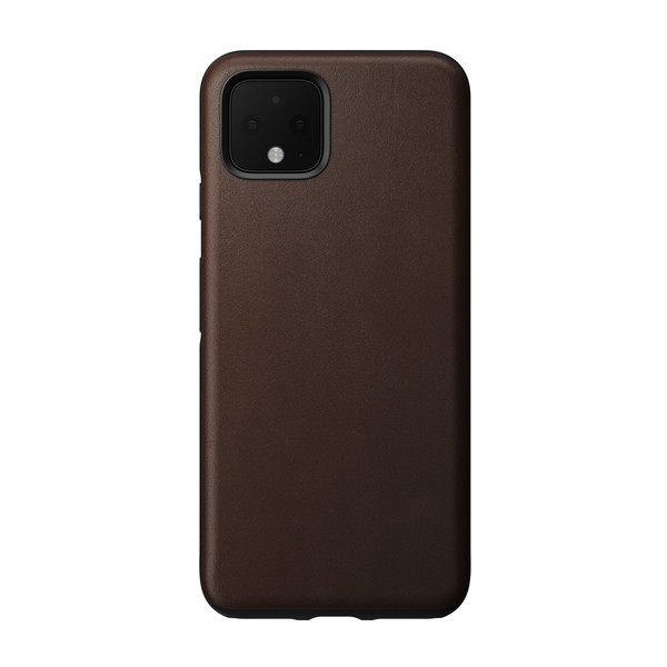 Nomad Horween Leather Rugged case - vegetable tanned genuine leather - Google Pixel 4, Brown