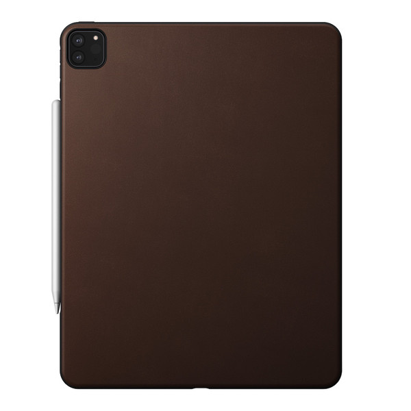 Nomad Rugged case - minimalist design - genuine leather - iPad Pro 12.9 (4th Gen), Brown