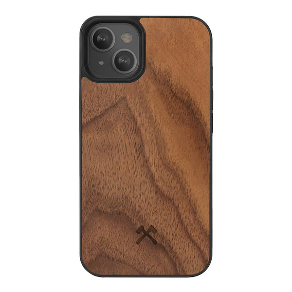 Woodcessories - EcoBump - genuine wood bumper case - iPhone 13, Walnut