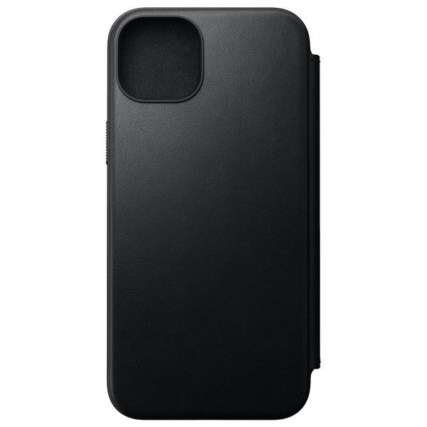 Nomad Modern Leather Folio Case -  with card and cash storage - iPhone 15 Plus, Black