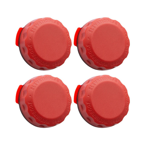 Elevation Lab - TagVault Surface - rugged mount for Apple AirTag - Four Pack - Milwaukee Red