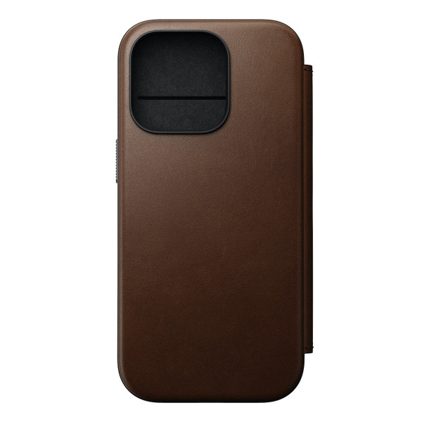 Nomad Modern Leather Folio Case - iPhone 16 Pro, Brown