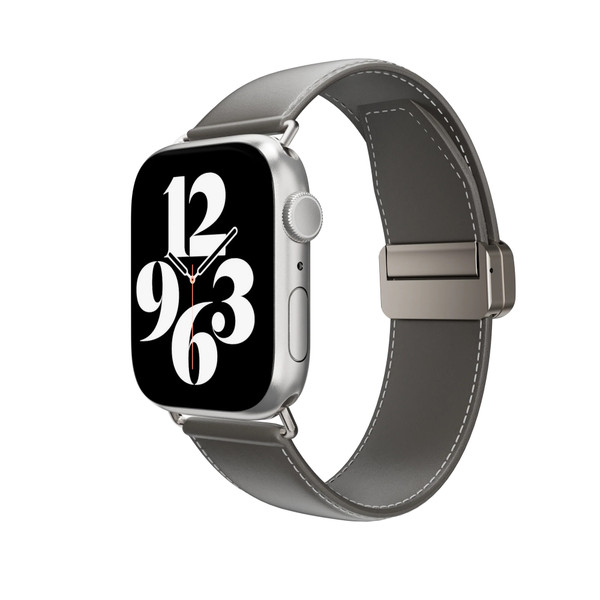 Switcheasy Classic Genuine Leather Band - Apple Watch 45/49mm - Grey
