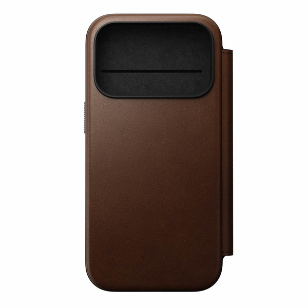 Nomad Modern Leather Folio Case - iPhone 17 Pro, Brown