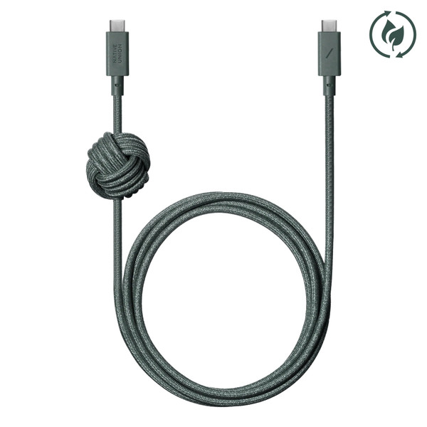 Native Union - Anchor Cable 240w - USB-C to USB-C - 3 metre - Slate Green