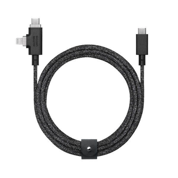 Native Union - Belt Cable Duo Pro 240W (USB-C to USB-C & Lightning) - Cosmos